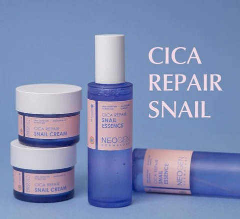 Embrace Skin Recovery with NEOGEN DERMALOGY CICA Repair Snail Essence & Cream Duo!