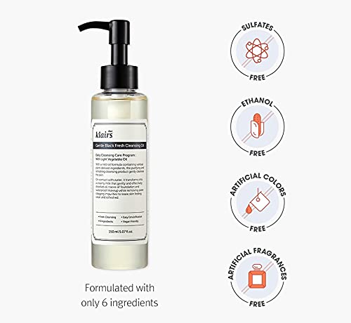 Dear Klairs Gentle Black Fresh Cleansing Oil150ml