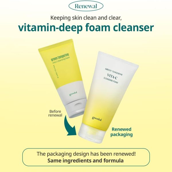 GOODAL GREEN TANGERINE VITA-C CLEANSING FOAM CLEANSER 150ml