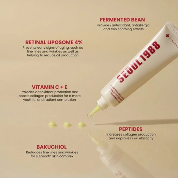 KSecret Seoul 1988 Eye Cream : Retinal Liposome 4% + Fermented Bean 30ml