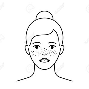 Enlarged pores vector icon line style
